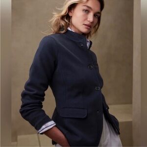 Banana Republic Pique Band-Collar Blazer